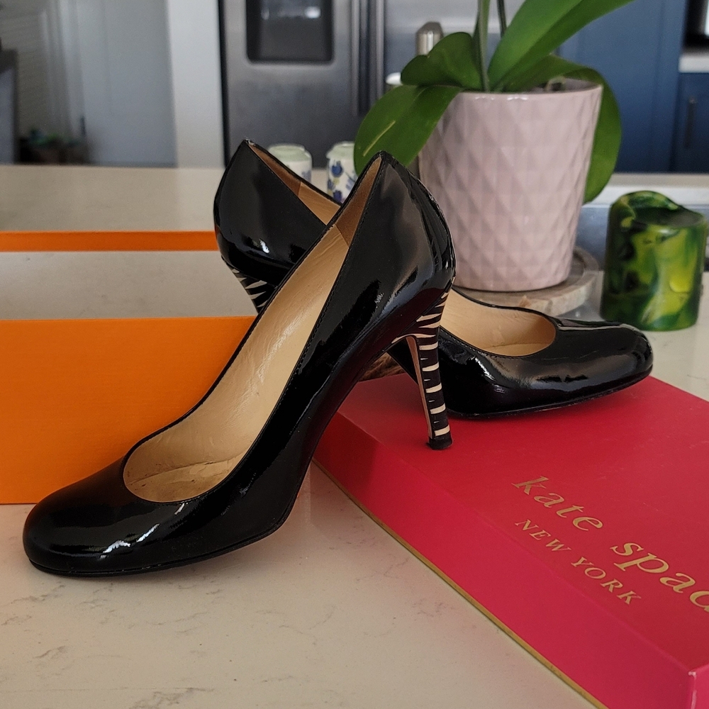 Kate Spade Karolina black heels in patent leather